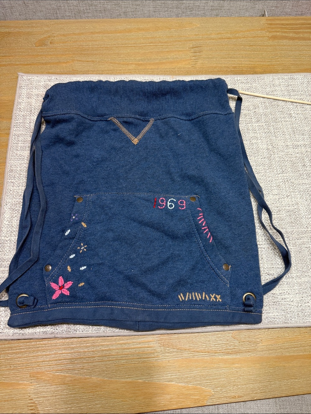 GAP Kids Blue bag with Cream Sherpa Lining